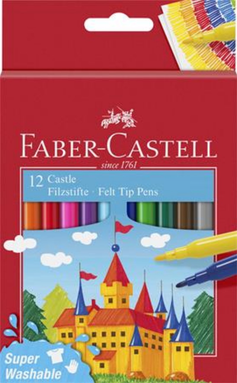Filctoll készlet Faber-Castell 12 különböző szín Castle