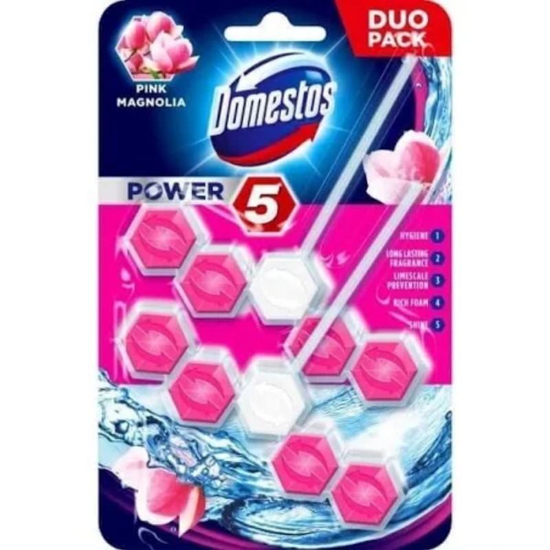 WC tisztító Domestos 2x55g Power5 Pink Magnolia