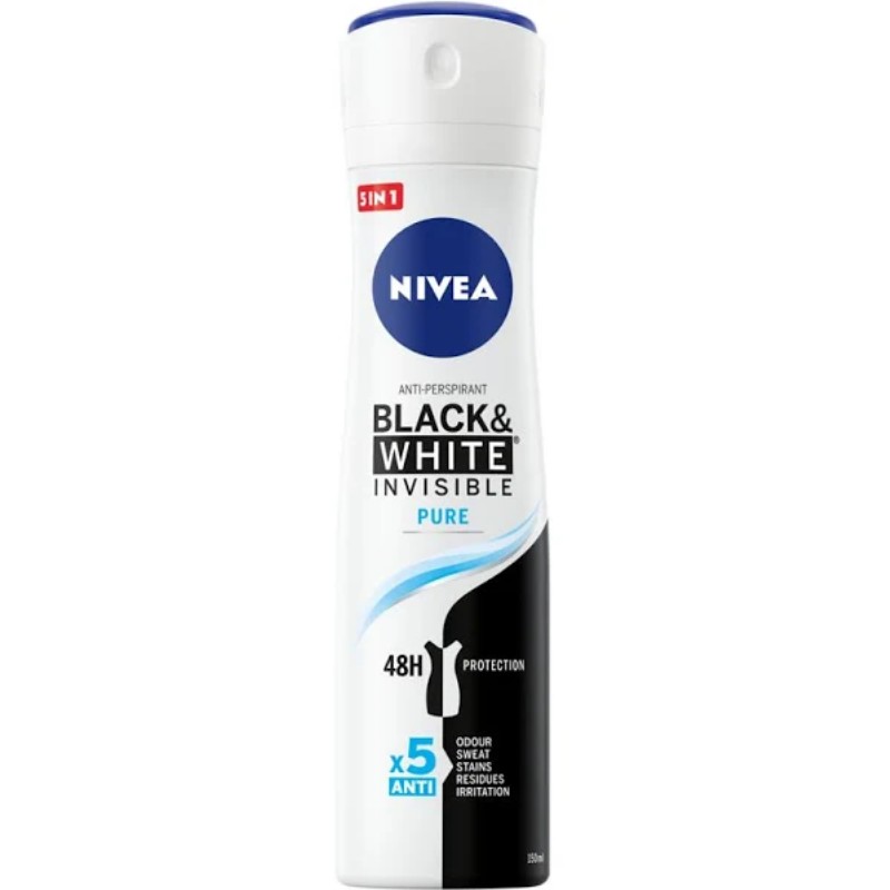 Dezodor Nivea spray Black&White Invisible Pure 150ml