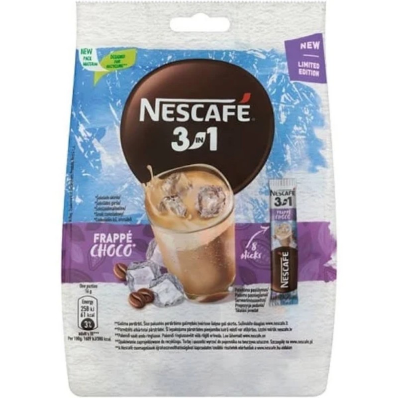 Kávé Nescafe 3in1 Frappe Choco 8x16 g