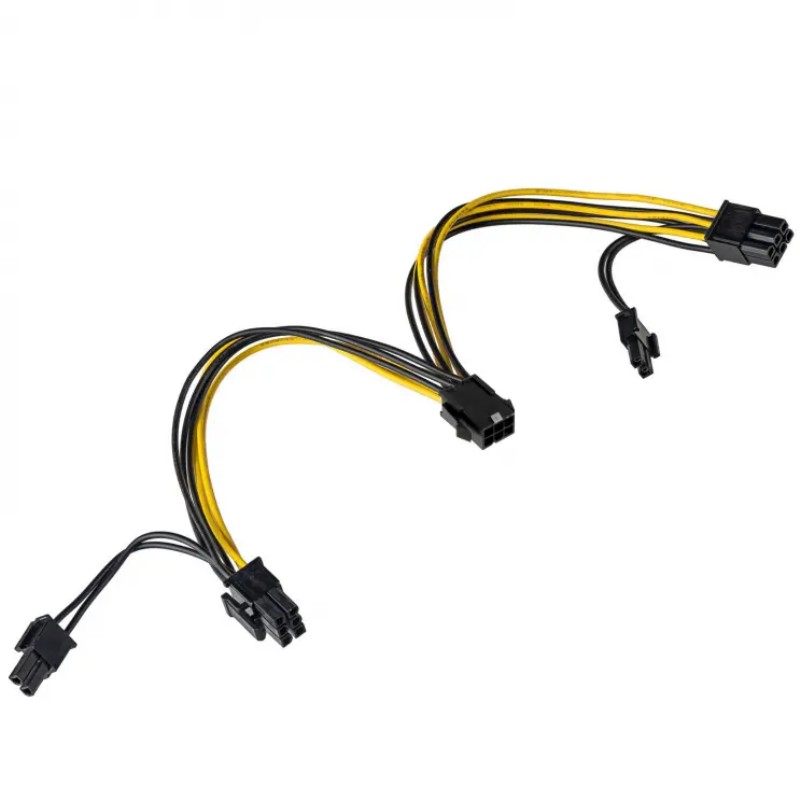 Adapter Akyga 6 pin/2x 6+2 pin AK-CA-55 PCI Express