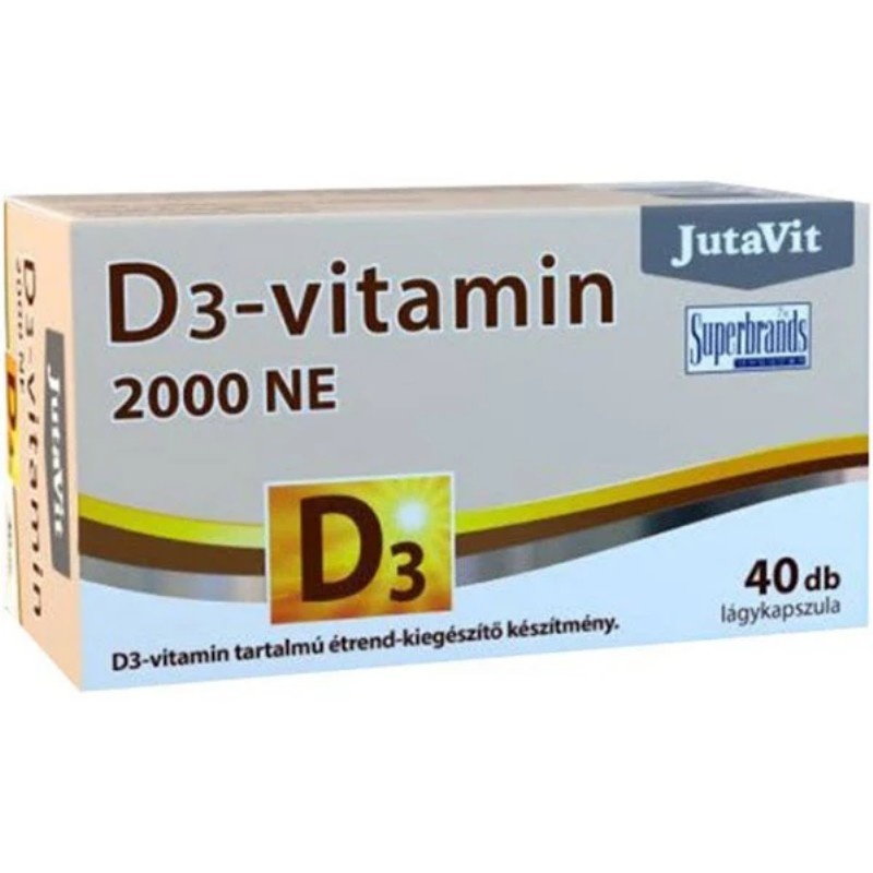 Vitamin JutaVit D3-vitamin 2000NE lágykapszula 40db