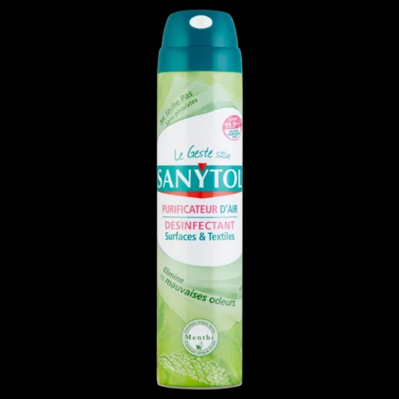 Fertőtlenítő Sanytol spray és légfrissítő 300ml Menta illat