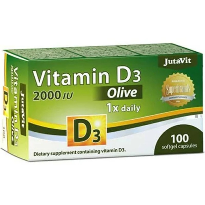 Vitamin JutaVit D3-vitamin 2000NE Oliva lágykapszula 100db