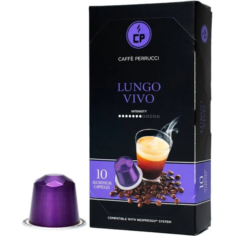 Kávé kapszula Caffé Perrucci Lungo Vivo 10db/csomag