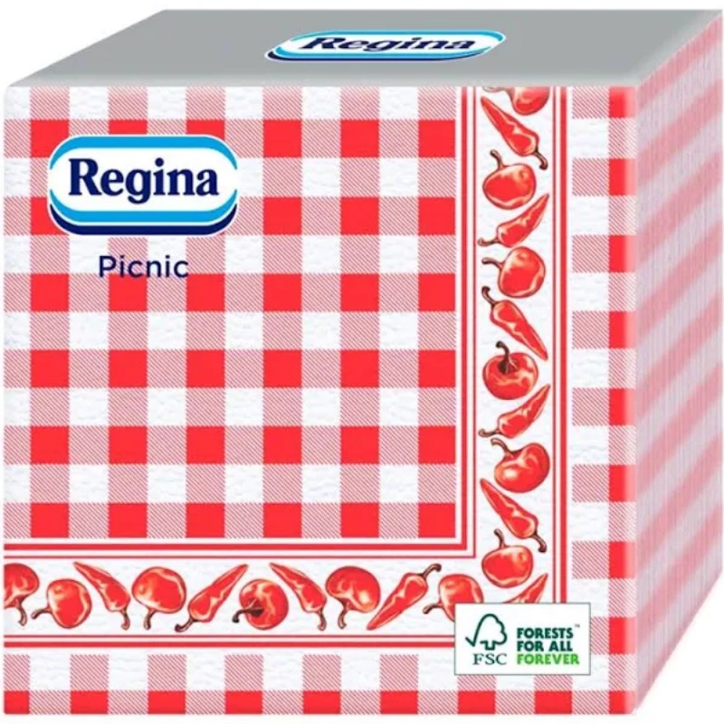 Szalvéta Regina Picnic paprikás minta 33x33 45 db
