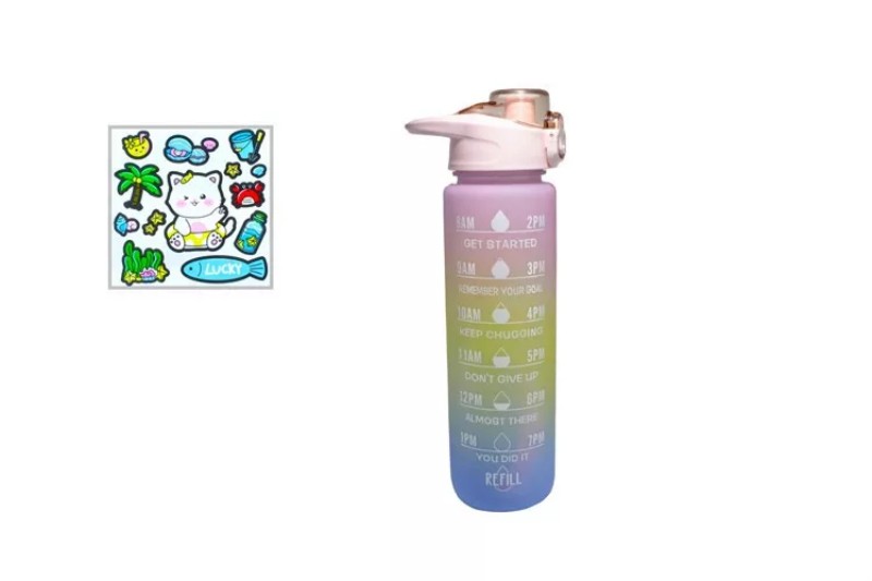Kulacs szívószállal színes 1000ml
