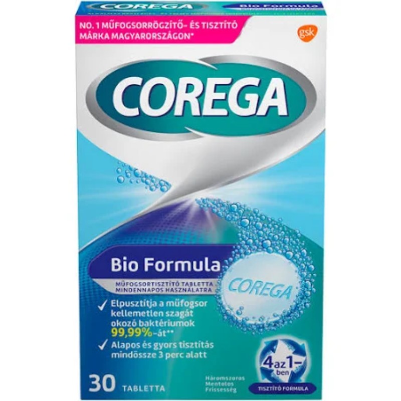 Műfogsortisztító Corega 30db/csom Bio Formula