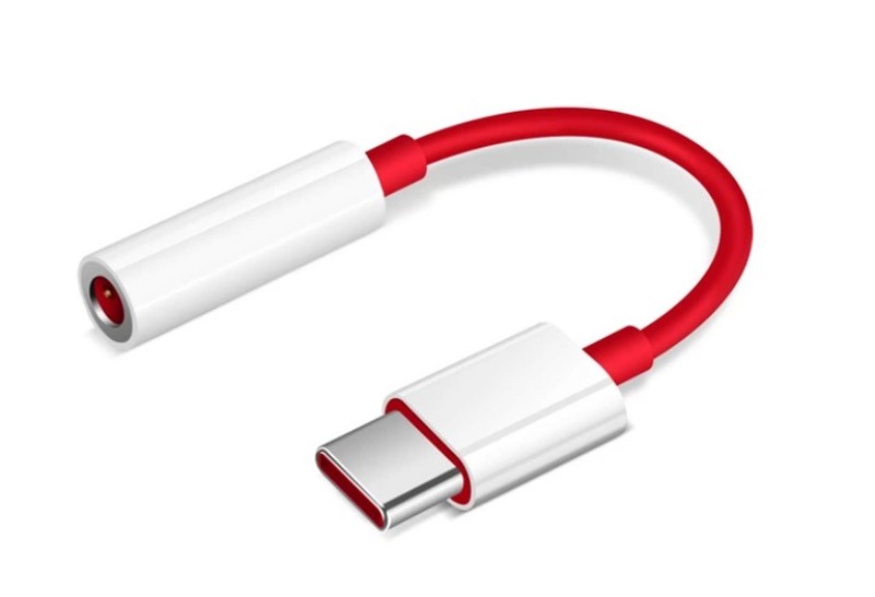 Adapter ONEPLUS audió 3.5mm jack-Type-C piros