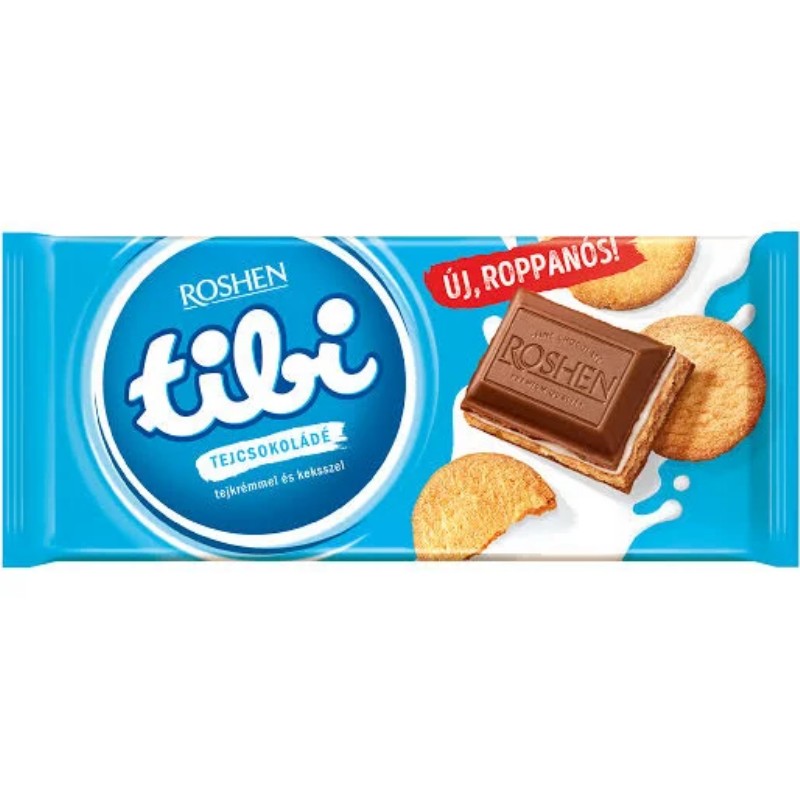 Csoki Tibi tejcsokoládé 100g tejkrémmel és keksszel