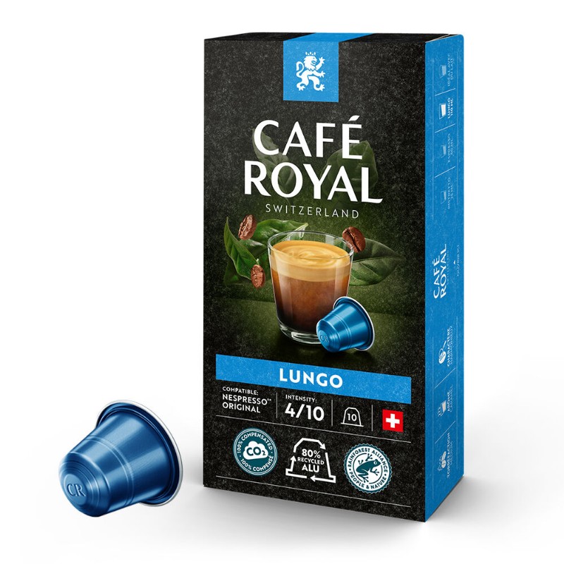 Kávé kapszula Café Royal Lungo Koffeinmentes 10db