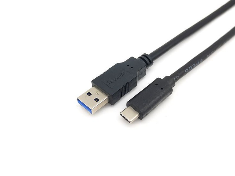 Kábel Equip 128344 USB-C 3.2 Gen1- USB-A fekete 2m