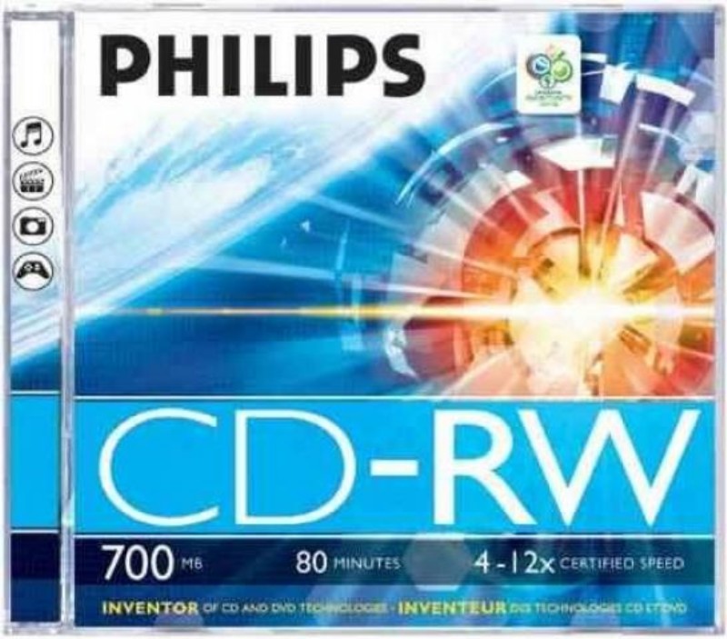 CD-RW lemez Philips 80 12x vastag tok