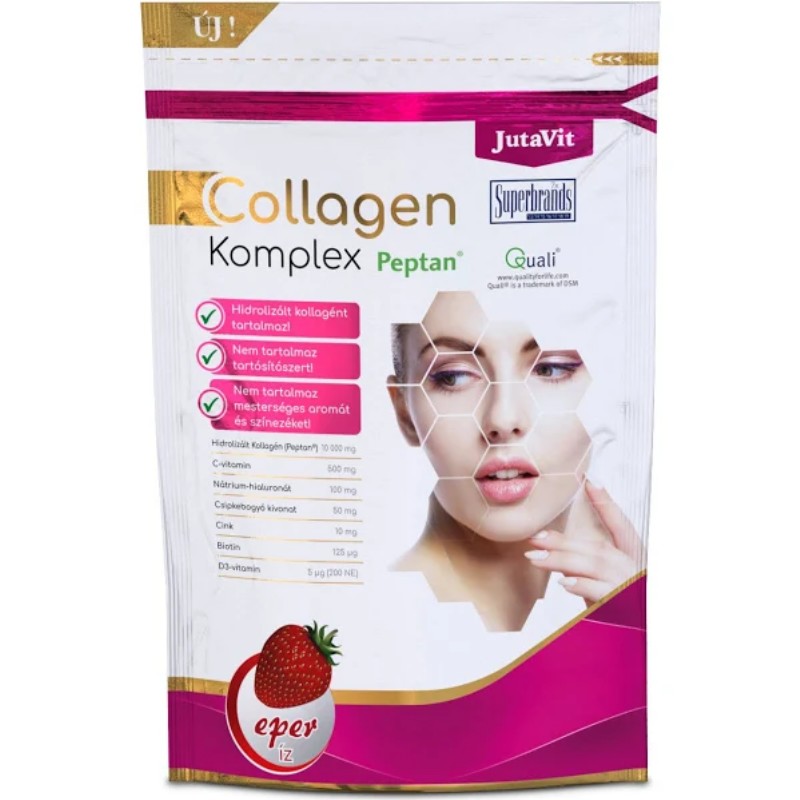 Vitamin JutaVit Collagen+Hialuron 400g Eper
