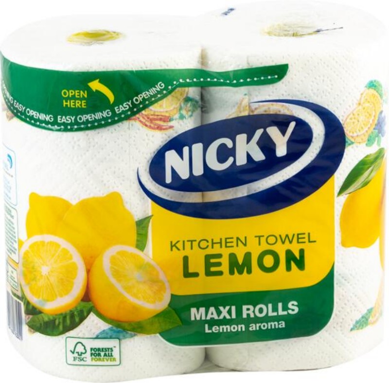 Papírtörlő Nicky citrom 2réteg 2 tekercs
