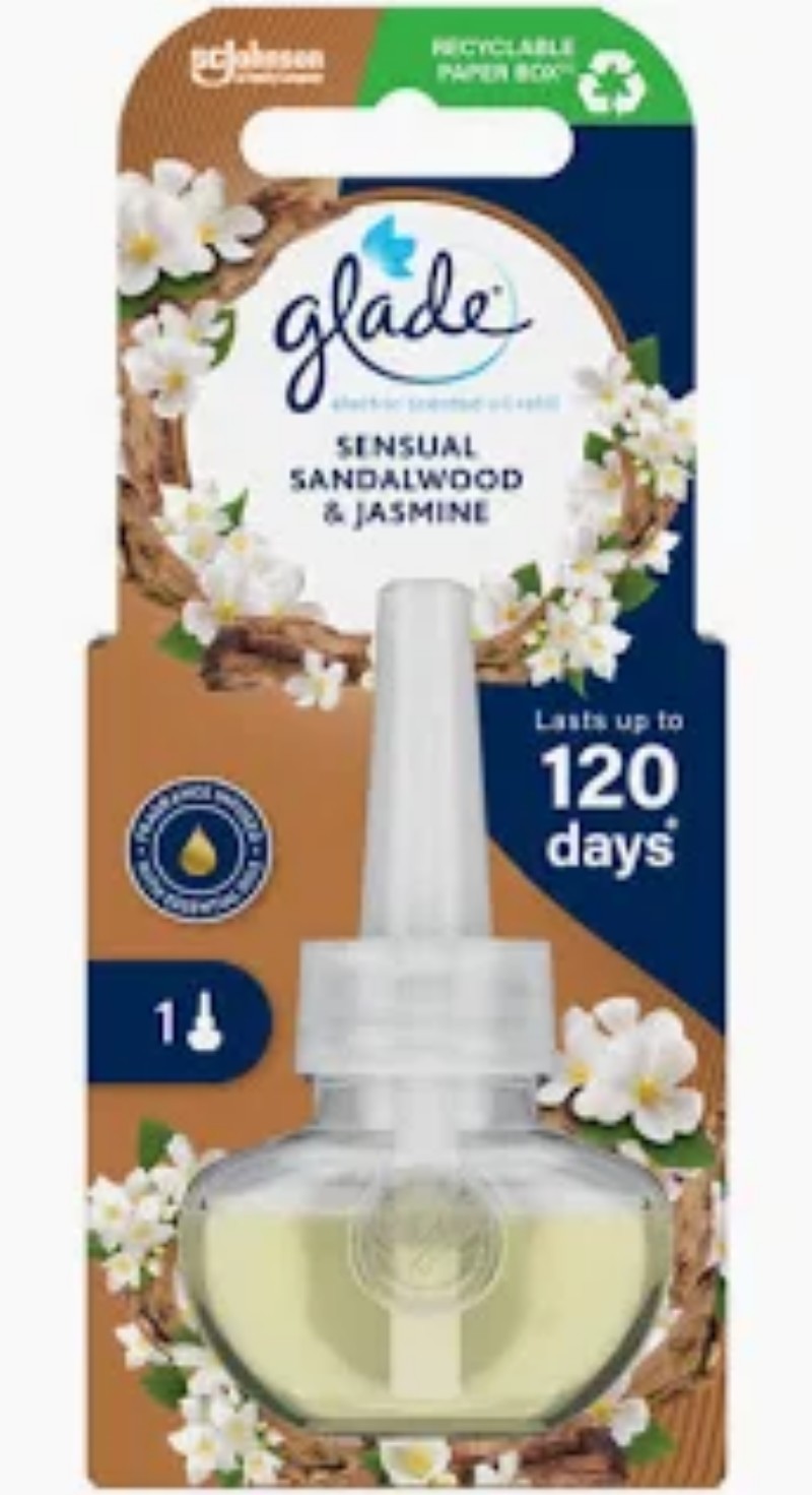 Légfrissítő utántöltő Glade 20ml Sensual Sandalwood Jasmine