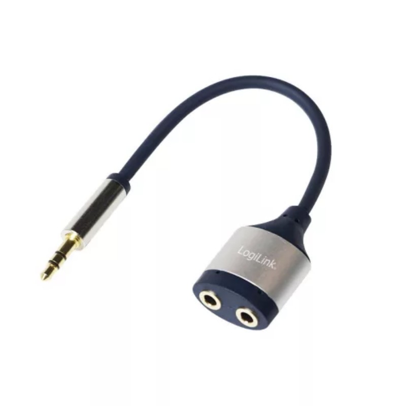 Kábel Logilink Audio 3.5mm 3-Pin/M to 2x 3.5mm/F 0,18m