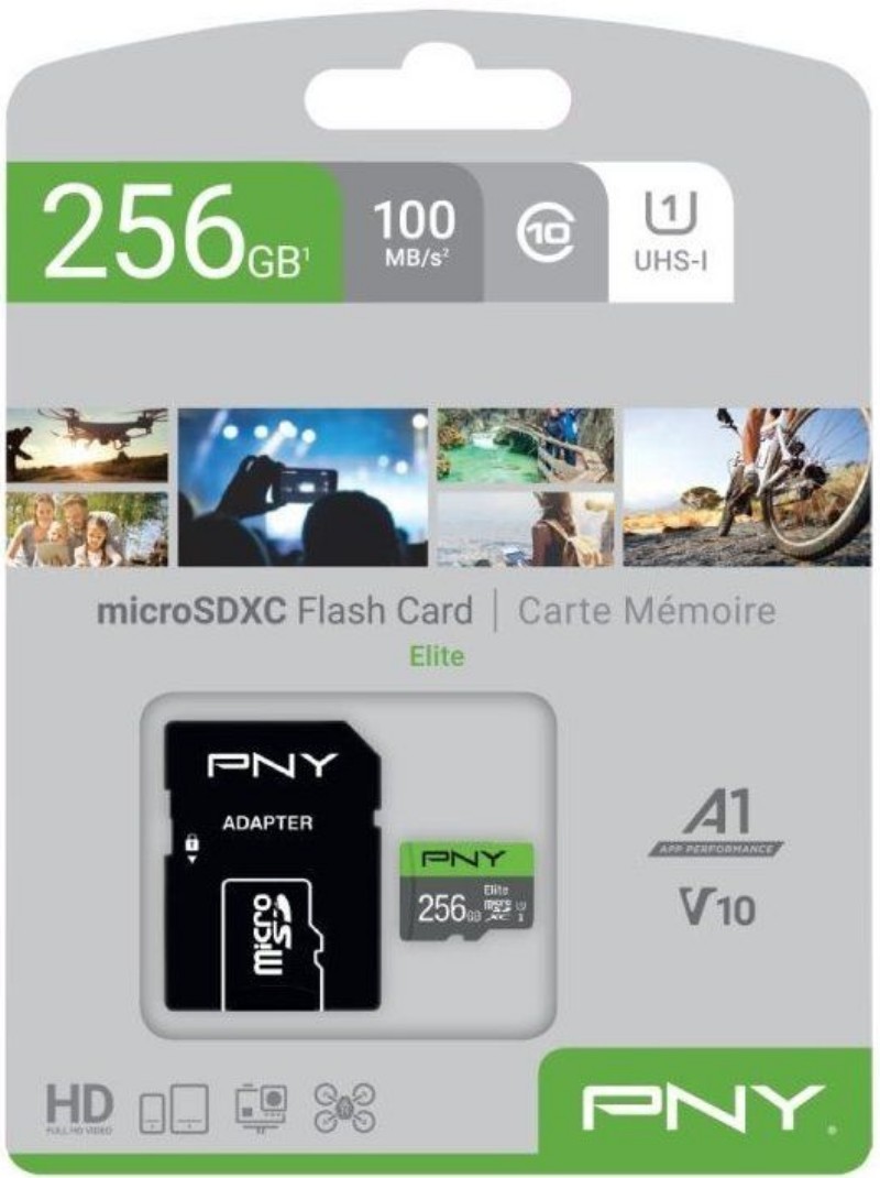 Memóriakártya PNY 256GB microSDXC Class10 Elite