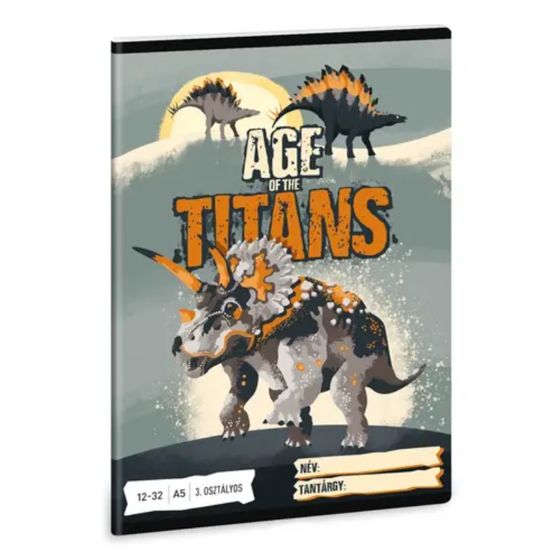 Füzet Ars Una tűzött A5 3. oszt.  vonalas Age of the Titans
