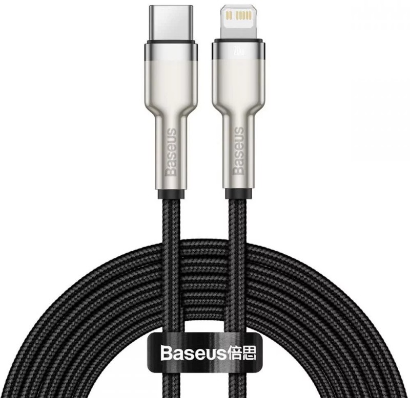 Kábel BASEUS CAFULE METAL LIGHTNING CABLE PD20W 200CM BLACK