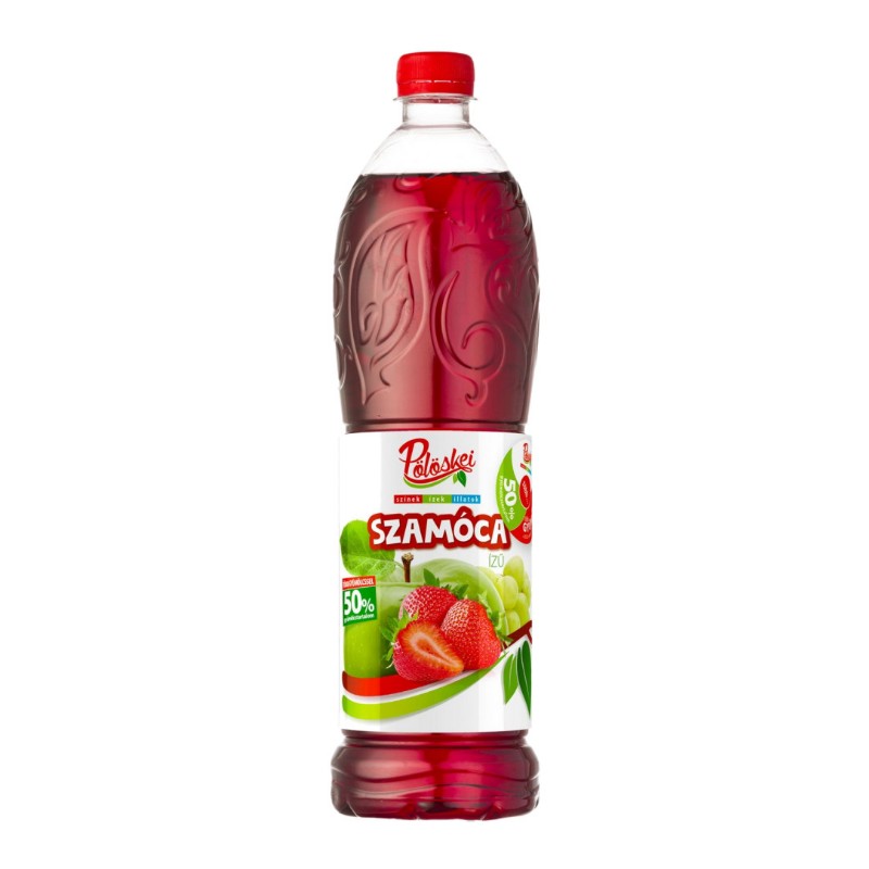 Szörp Pölöskei 1L Szamóca Visszaváltható