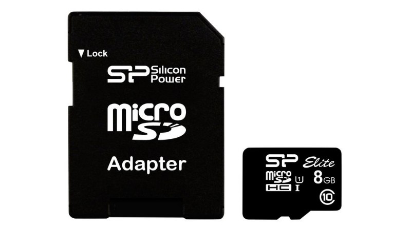 Memóriakártya SILICON POWER 8GB MICROSDHC ELITE CLASS 10 UHS-I + ADAPTERREL