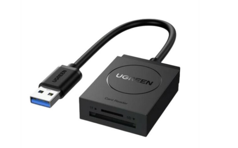 Kártyaolvasó Ugreen SD / micro SD kártyaolvasó USB 3.0 fekete