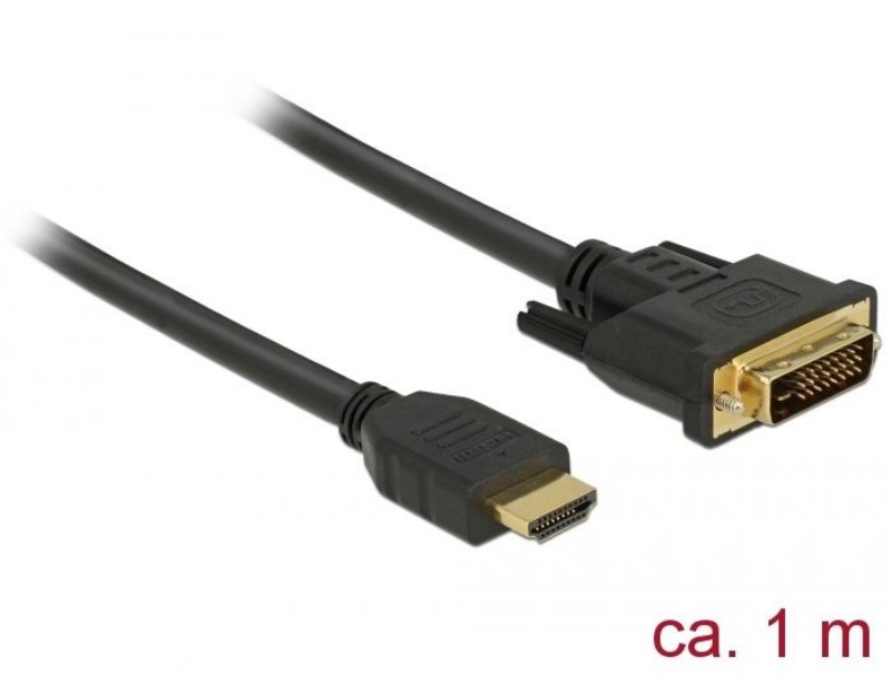 Kábel DeLock HDMI - DVI 24+1 1 m