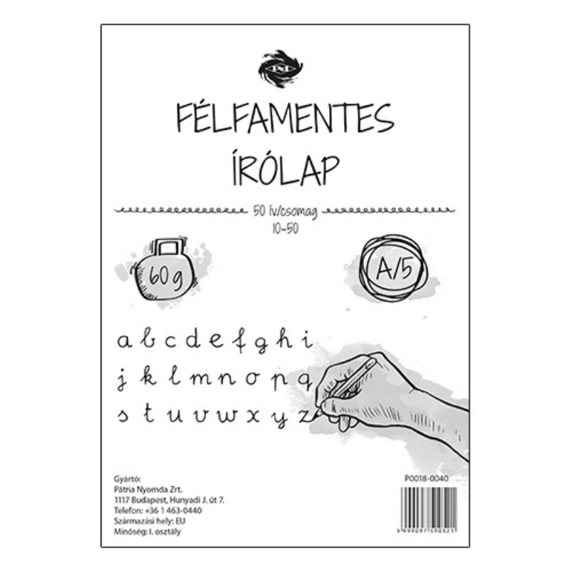 Irólap pd A/5 félfamentes 50g 50ív/csomag