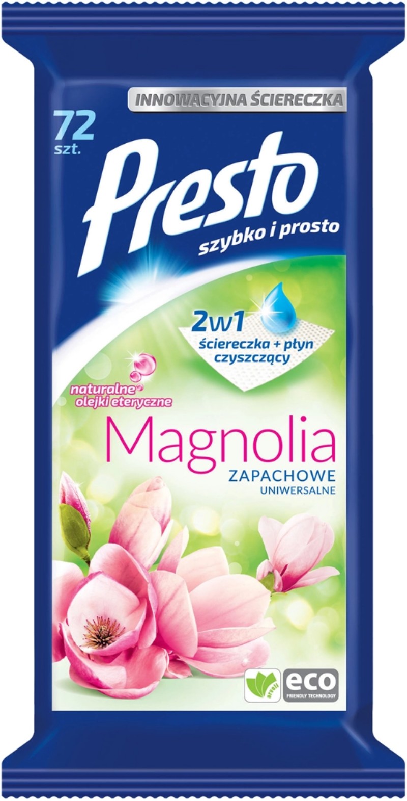 Törlőkendő Presto univerzális 72db