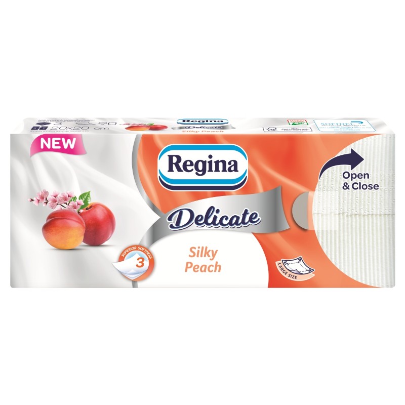 Papírzsebkendő Regina Delicate Silky Peach 90 db/csomag