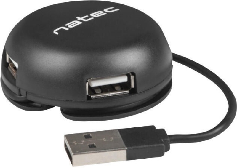 USB Hub NATEC Bumblebee USB 2.0 480 Mbit/s Fekete 15cm