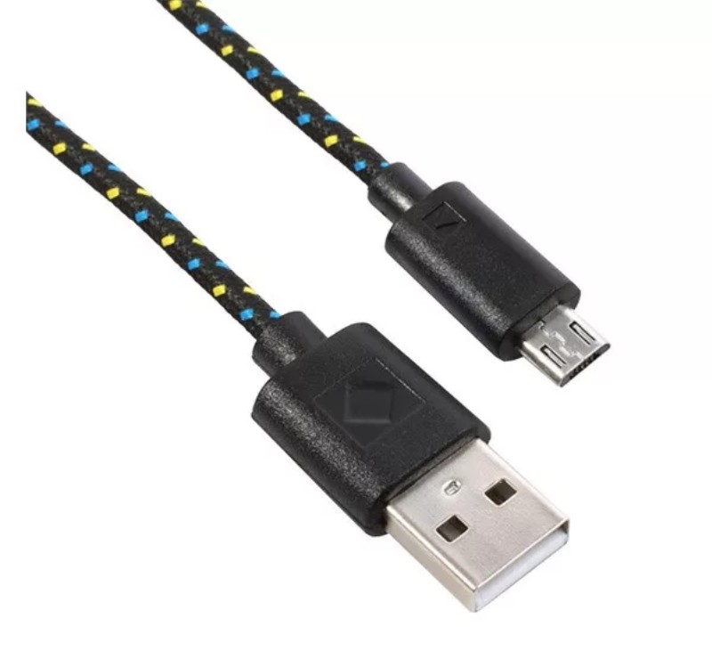 Kábel USB - microUSB, 200cm, cipőfűző