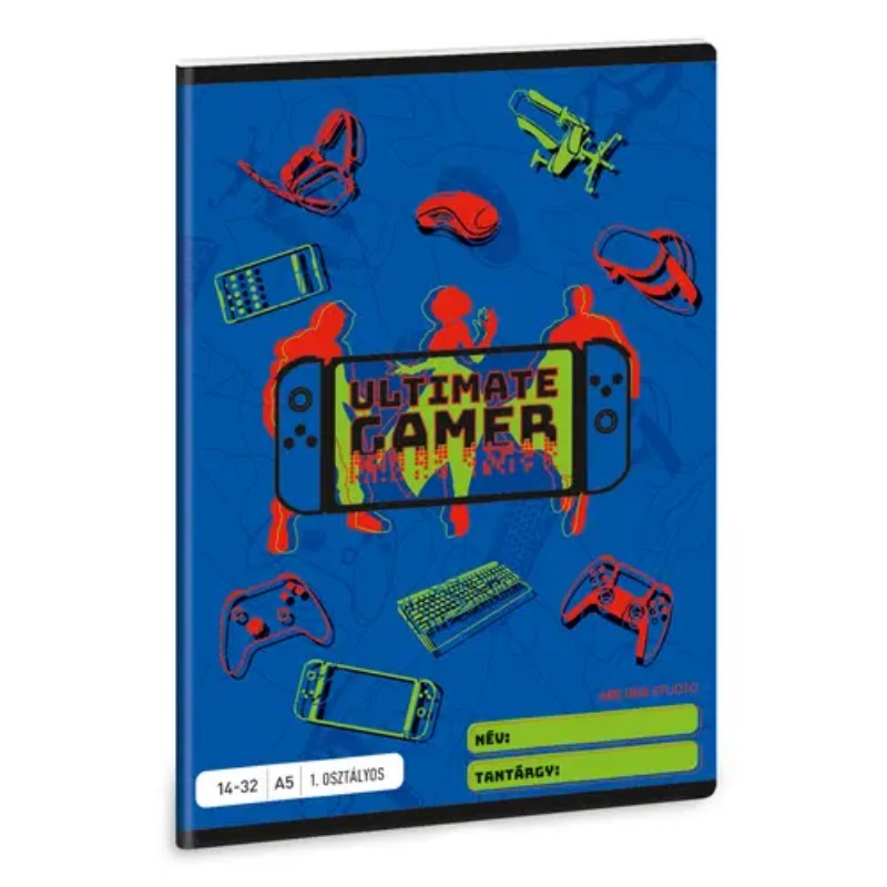 Füzet Ars Una A/5 14-32 1. osztályos Ultimate Gamer