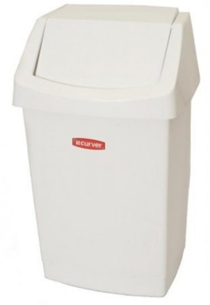 Szemetes billenős 25L CURVER Click-It fehér