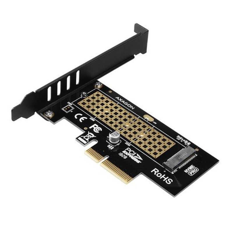 Bővítőkártya Axagon PCI-E 3.0 x4 - M.2 SSD NVMe, 80mm SSD PCEM2-N