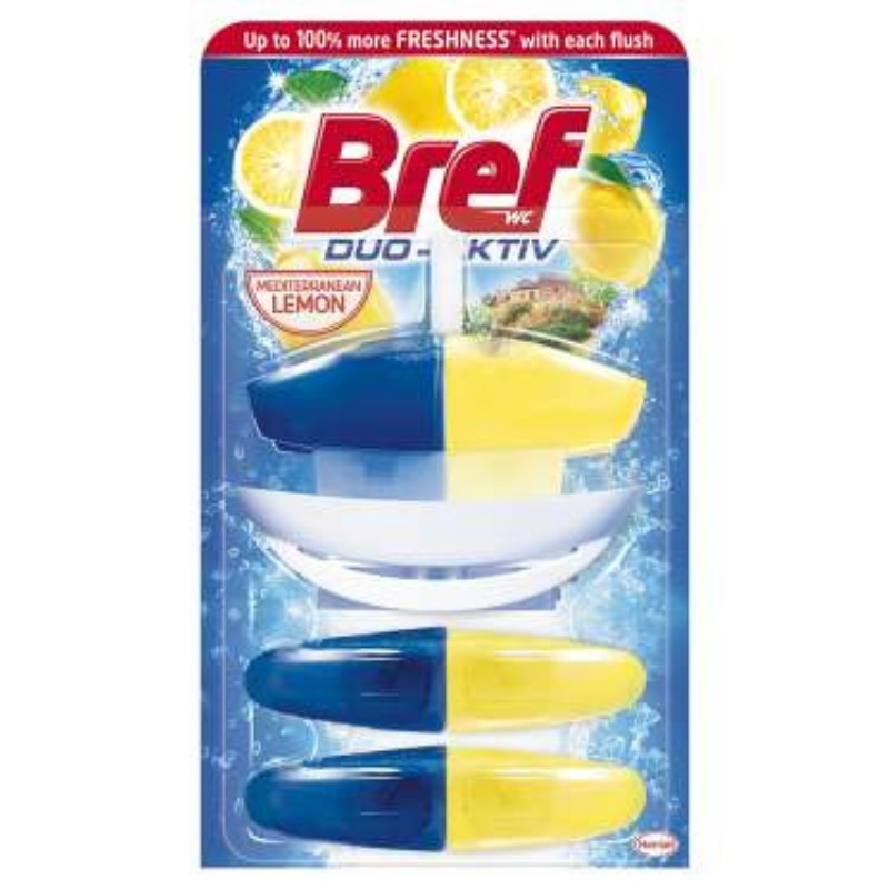 WC Bref Duo Aktiv 3x50 ml Lemon Original+2utántöltő