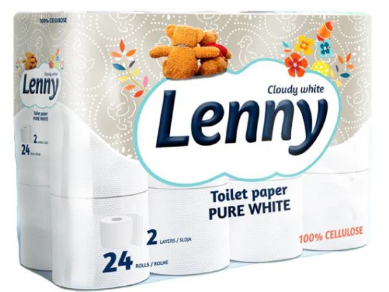 Eü. Papír Lenny 24 db/csomag 2 réteg Pure White