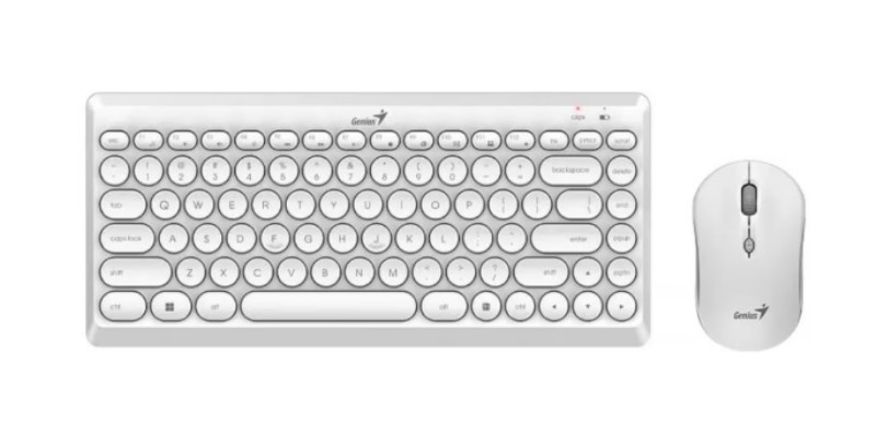 Billentyűzet+egér Genius LuxeMate Q8000 Wireless fehér