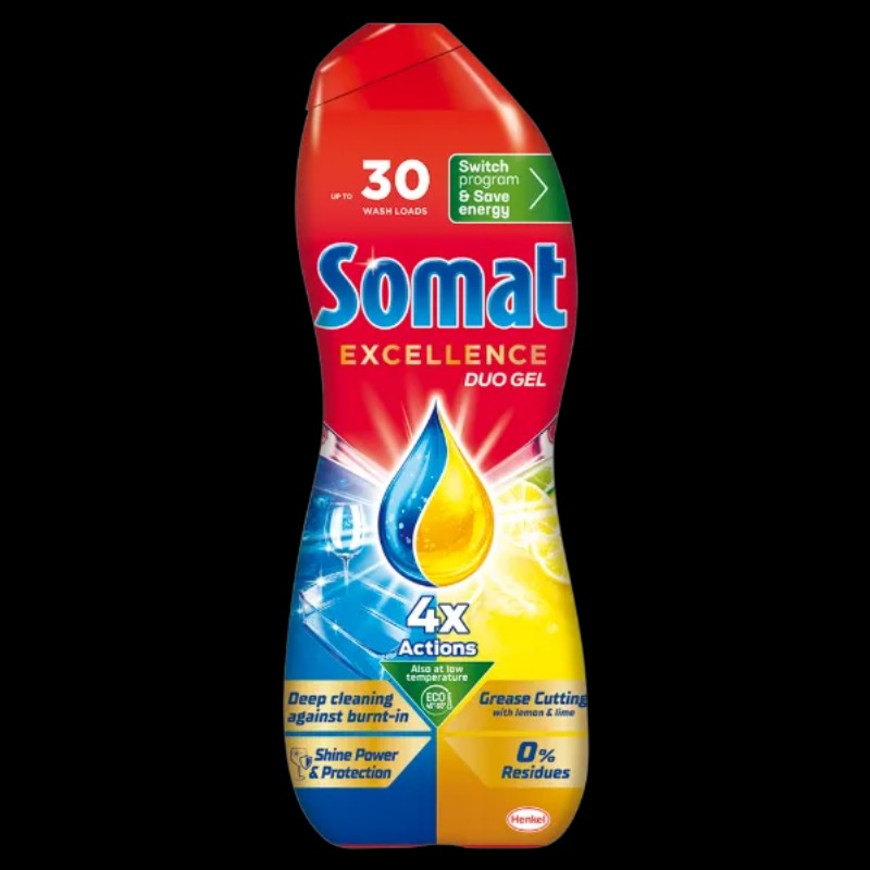 Mosogatógépbe mosogató Somat Excellence Duo Gél 540 ml Lemon