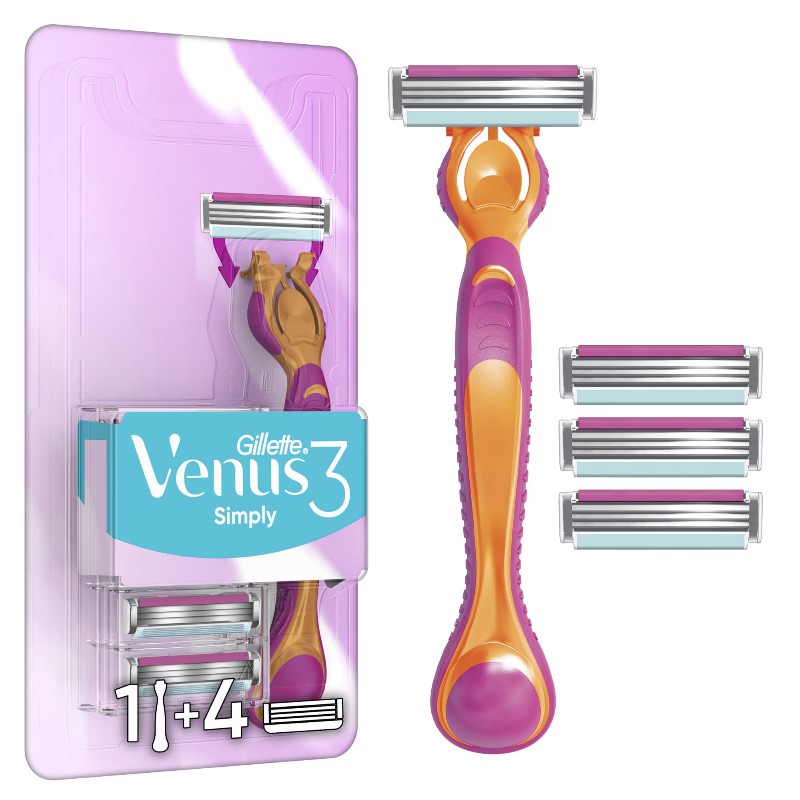 Borotva Gillette Venus Simply 3 pengés női +4db penge