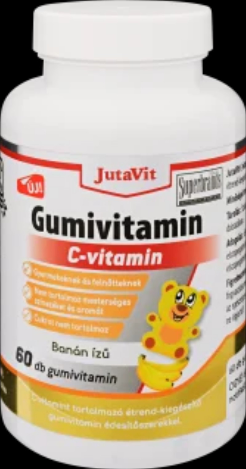 Vitamin JutaVit C-vitamin Gumi banán ízű cukormentes 60db