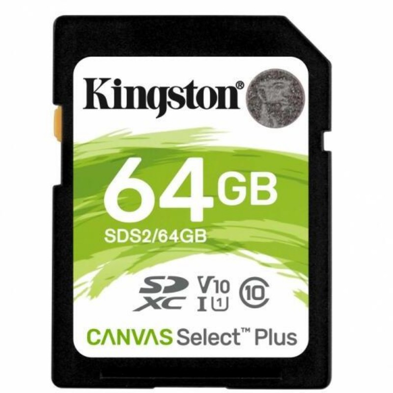 Memóriakártya Kingston SDXC Canvas Select Plus 64GB C10/UHS-I SDS2/64GB/MKS64GCP