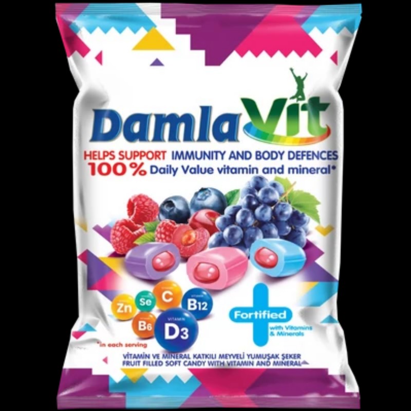 Cukorka Damla 80g Vegyes gyümölcs és vitamin