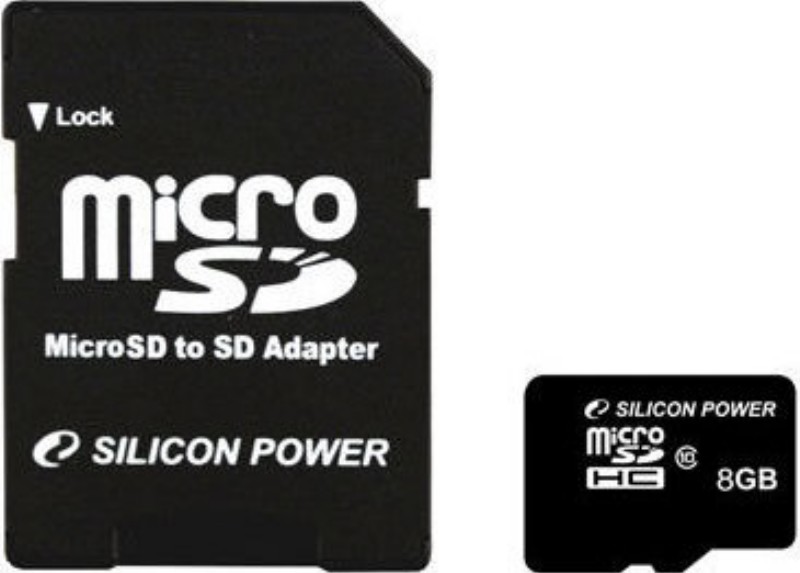 Memóriakártya SILICON POWER 8GB Class 10 + adapter