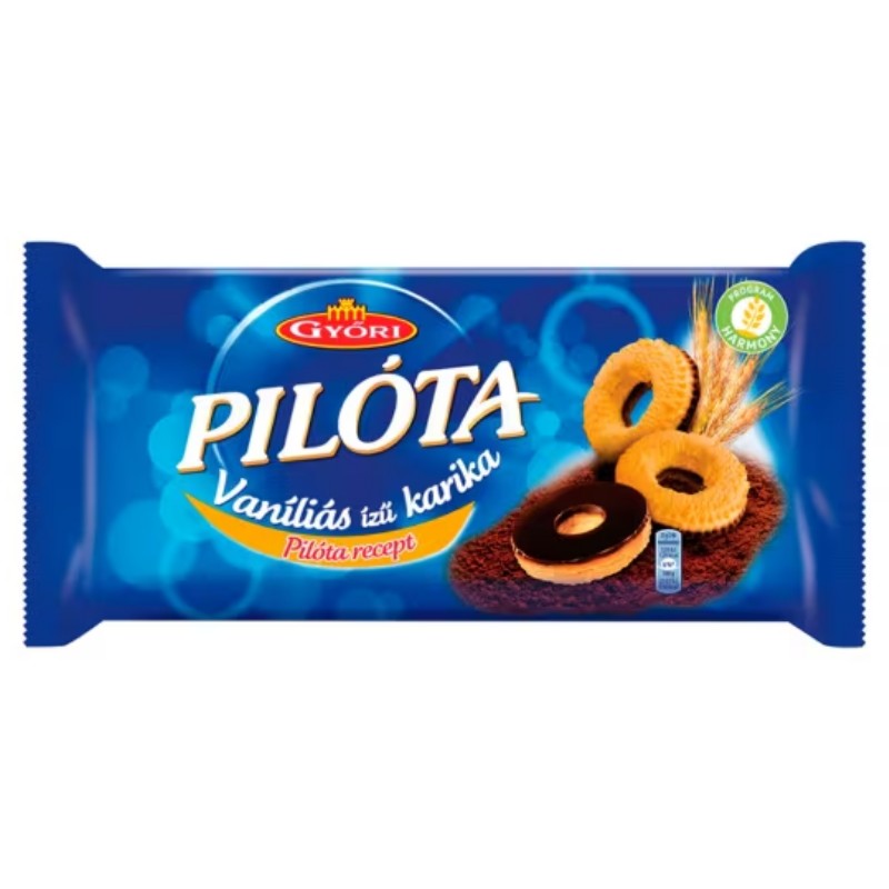 Keksz Pilóta vaníliás karika 150g Kakaó