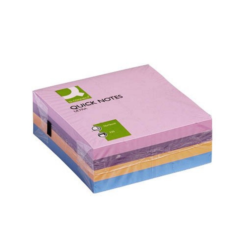Jegyzettömb öntapadós Q-Connact 76x76mm 320 lap ultra