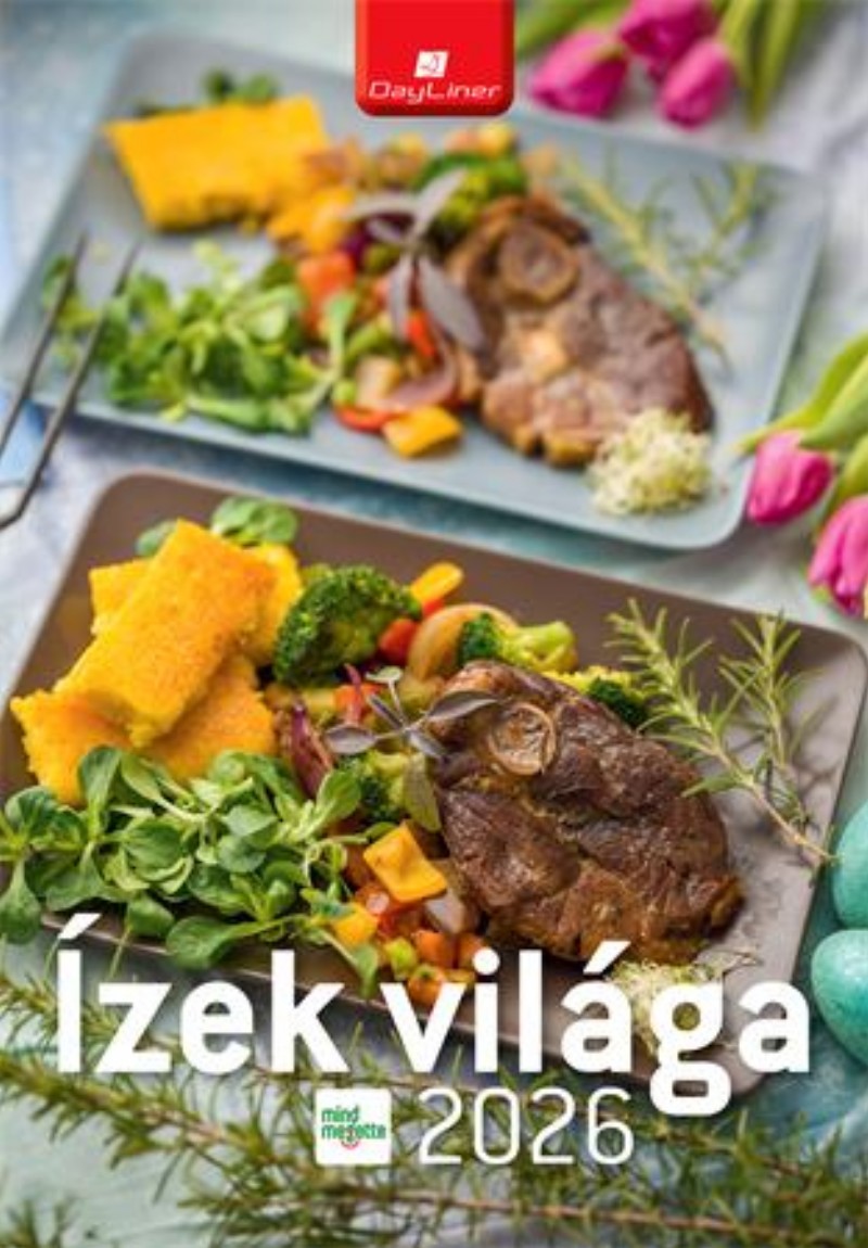 Naptár fali Dayliner 2026 Ízek világa - Mindmegette
