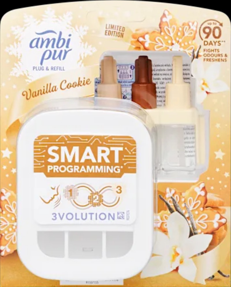 Légfrissítő Ambipur 3 volution készülék+utántöltő 20ml Vanília