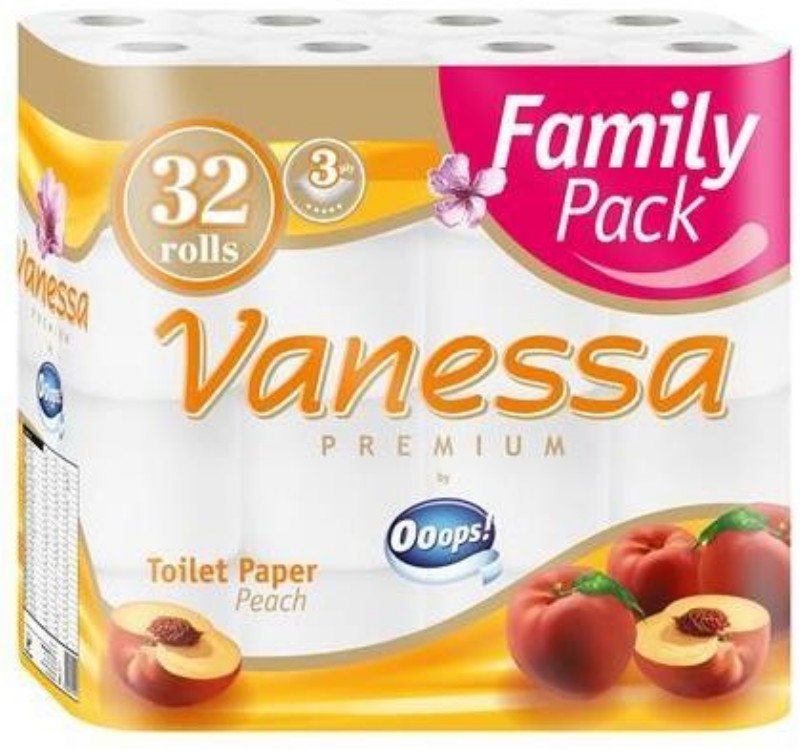 Eü. papír Vanessa 32tekercs 3réteg Barack
